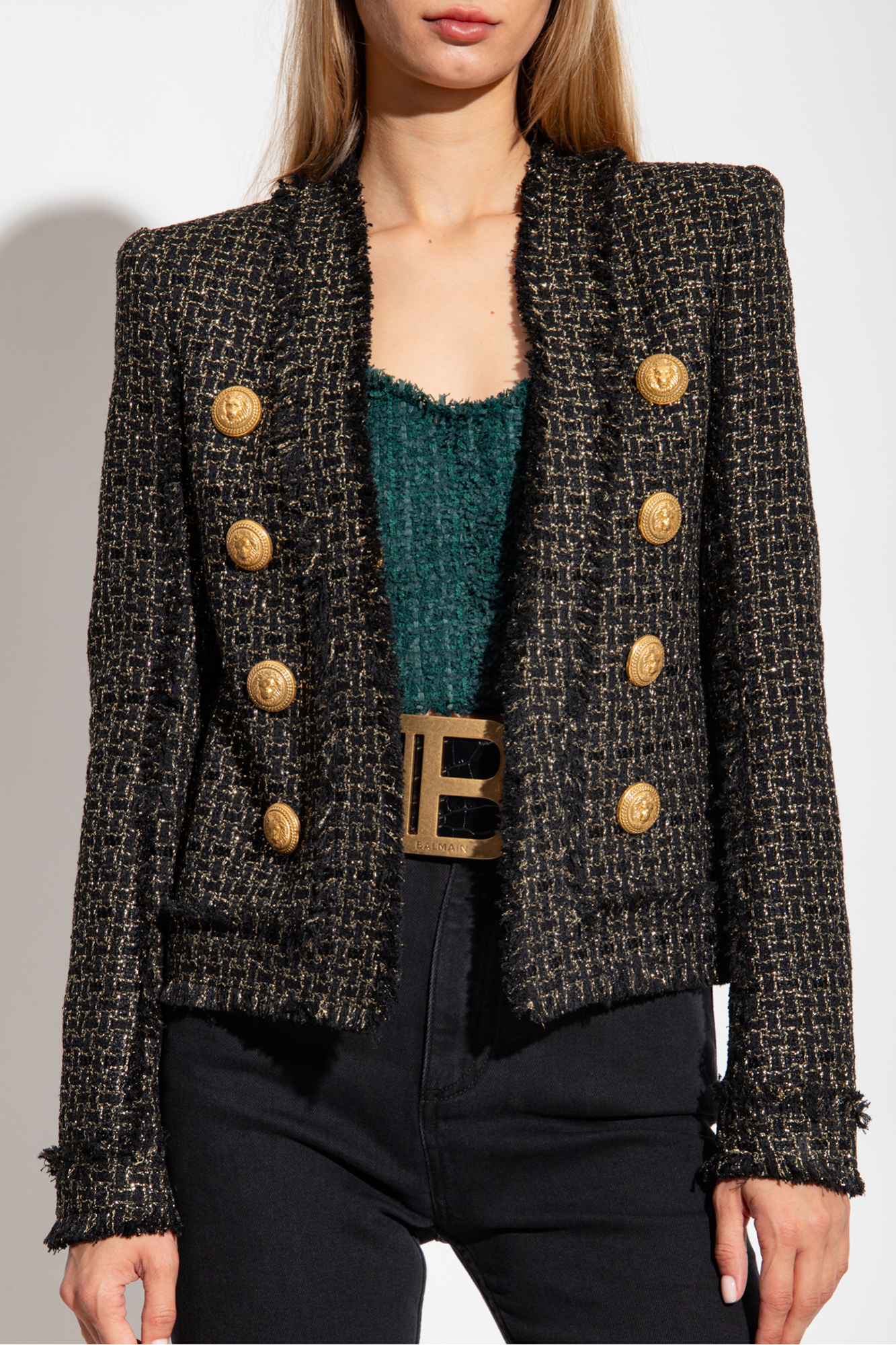 Balmain sale tweed coat